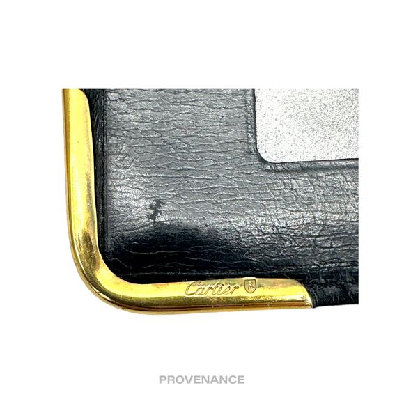 🔴 Cartier Saphir Cardholder Wallet - Navy Blue Leather - Picture 7 of 7